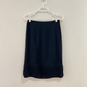 Burberry Black Silk Pencil Skirt Size 4